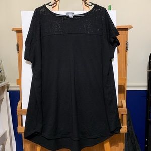 Black shoulder lace blouse